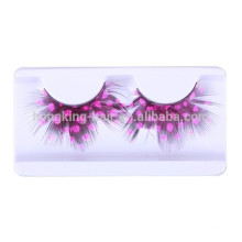 Competitive price crazy blue feather eyelash,custom eyelash packaging feather eyelash extension